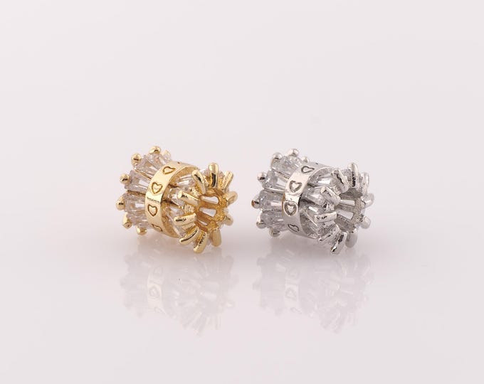 1 pcs 18K Gold Filled Round Tube Spacer Beads,Tube Beads,Round Beads for DIY Jewelry Making Findings Supply