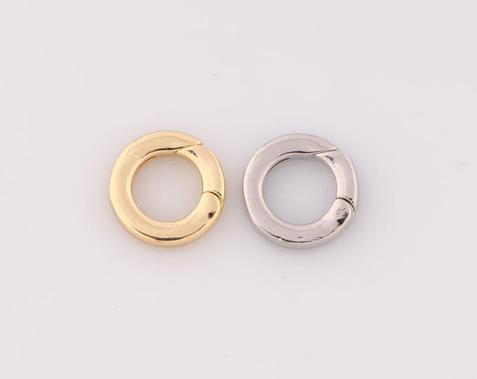 1 pcs Gold Push Door Clasp,18K Gold Filled Snap Clasp,Round Clasp for DIY Bracelet Necklace Jewelry Making Findings Supply