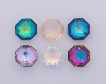 1 pcs Octagon Crystal Pendant,Crystal AB Charms,Austrian Crystal,Made in Austria DIY Bracelet Necklace Jewelry Making Findings Supply