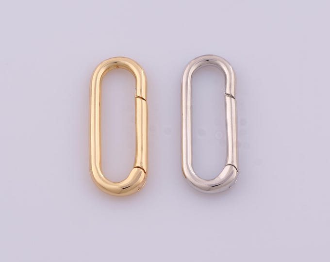 Gold Push Door Clasp,18K Gold Filled Spring Clasp,Snap Clasp for DIY Bracelet Necklace Jewelry Making Findings Supply