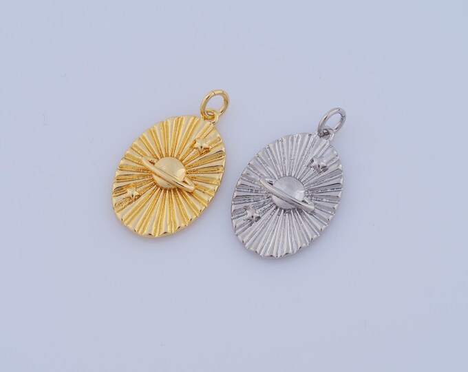 1 pcs Gold Saturn Pendant,18K Gold Filled Saturn Charm,Saturn Charm DIY Bracelet Necklace Jewelry Making Findings Supply