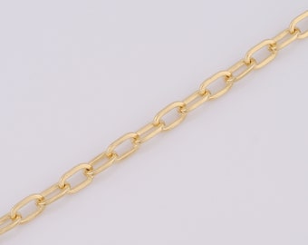 1 Meter Gold Cable Chain, 18K Gold Filled Semi Finished Chain, Specialty Chains, DIY Jewelry Making Supplies