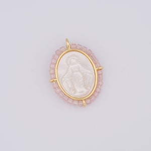 1 pcs Gold Virgin Mary Pendant,18K Gold Filled Fritillary Religion Charm,Catholic Charm DIY Bracelet Necklace Jewelry Making Findings Supply image 6