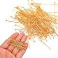 100 Pcs 18K Gold Filled Ball Pins Non Tarnish Craft Earring Bracelet Jewelry Making Accessories Supplies