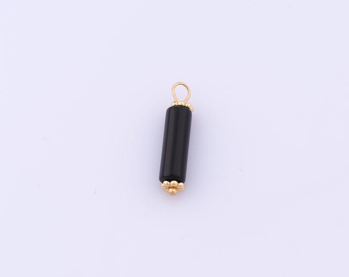 1 pcs Gold Energy Stone Pendant,18K Gold Filled Natural Stone Charm,Stone Charms DIY Bracelet Necklace Jewelry Making Findings Supply