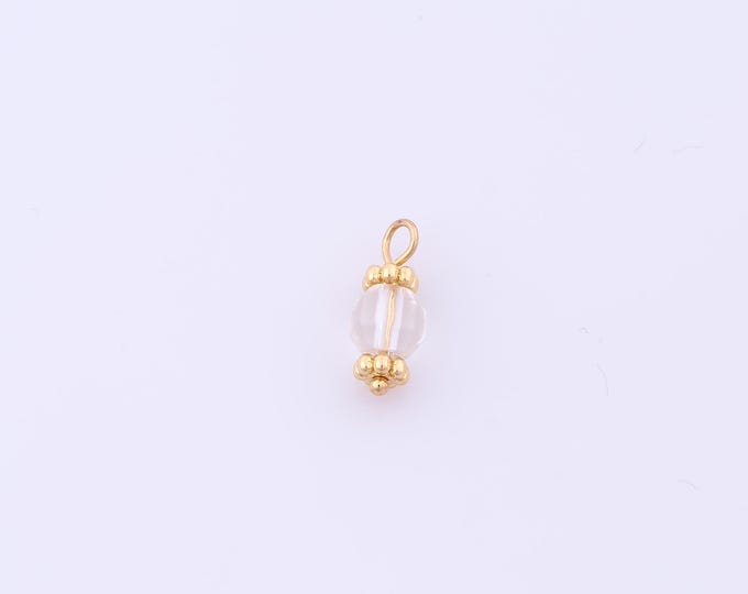 1 pcs Gold Energy Stone Pendant,18K Gold Filled Natural Stone Charm,Stone Charms DIY Bracelet Necklace Jewelry Making Findings Supply