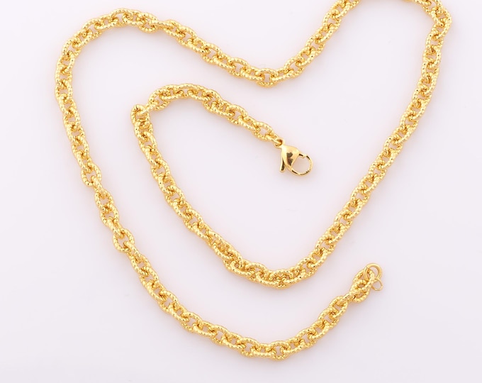 1 Str Twist Necklace,Chains Necklace 18K Gold Filled Twist Necklace, Adjustable Necklace, Gift for Her