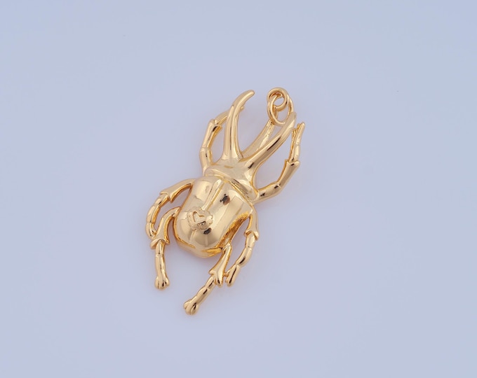 1 pcs Gold Insect Pendant,18K Gold Filled Insect Charm,Insect Charm DIY Bracelet Necklace Jewelry Making Findings Supply
