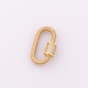 1 Stück Gold CZ Karabinerverschluss, 18K Gold gefüllt Karabinerverschluss, Karabinerverschluss für DIY Armband Halskette Schmuckherstellung Lieferung