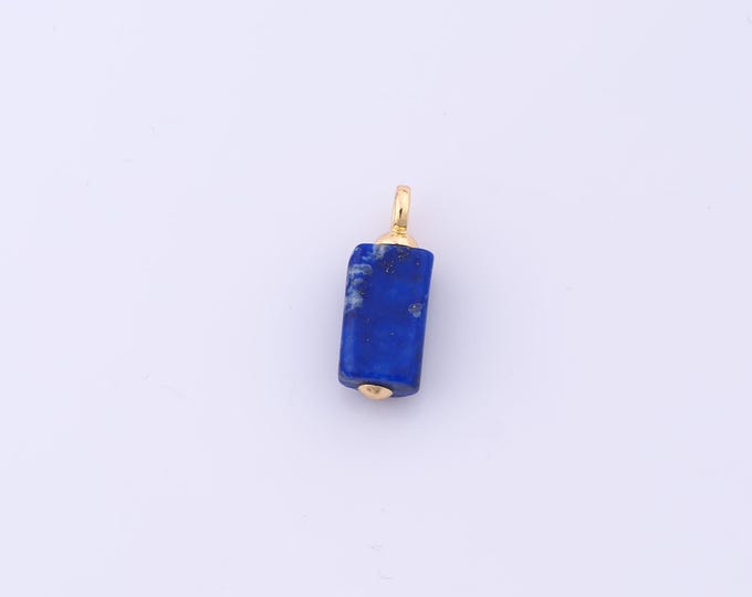 1 pcs Gold Energy Stone Pendant,18K Gold Filled Natural Stone Charm,Stone Charms DIY Bracelet Necklace Jewelry Making Findings Supply