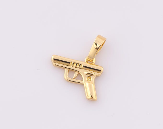 1 pcs Gold Weapon Pendant,18K Gold Filled Weapon Charm,Weapon Charm DIY Bracelet Necklace Jewelry Making Findings Supply