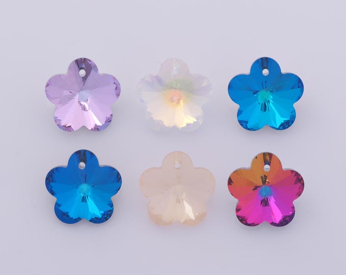1 pcs Flower Crystal Pendant,Crystal AB Charms,Austrian Crystal,Made in Austria DIY Bracelet Necklace Jewelry Making Findings Supply