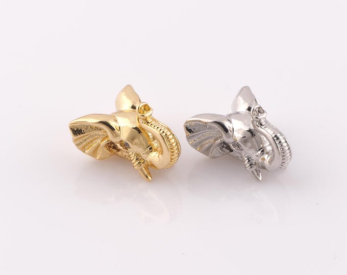 1 pcs 18K Gold Filled Elephant Spacer Beads,Elephant Beads,Elephant Beads for DIY Jewelry Making Findings Supply