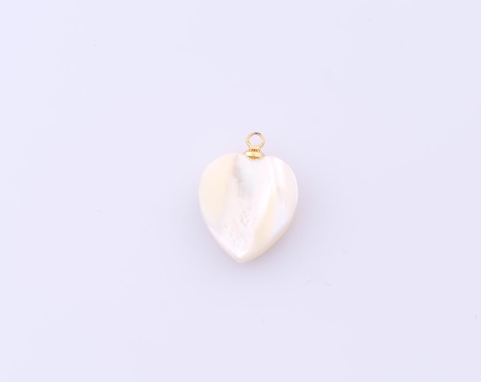1 pcs Gold Fritillaria Pendant,18K Gold Filled Heart Charm,Fritillaria Charms DIY Bracelet Necklace Jewelry Making Findings Supply