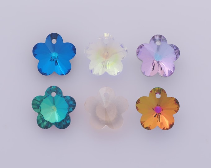 1 pcs Flower Crystal Pendant,Crystal AB Charms,Austrian Crystal,Made in Austria DIY Bracelet Necklace Jewelry Making Findings Supply