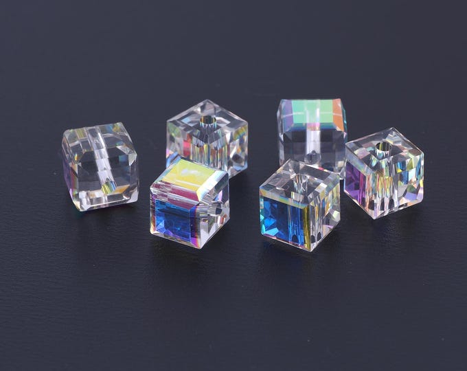 1 pcs Cube Crystal Beads,Austrian Crystal,Made in Austria DIY Bracelet Necklace Jewelry Making Findings Supply