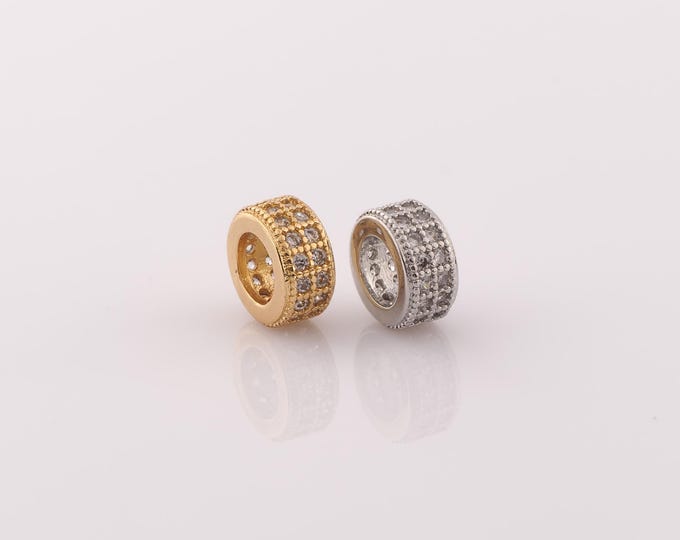1 pcs 18K Gold Filled Round Tube Spacer Beads,Tube Beads,Round Beads for DIY Jewelry Making Findings Supply