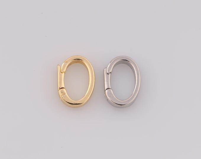 1 pcs Gold Push Door Clasp,18K Gold Filled Snap Clasp,Push Door Clasp for DIY Bracelet Necklace Jewelry Making Findings Supply
