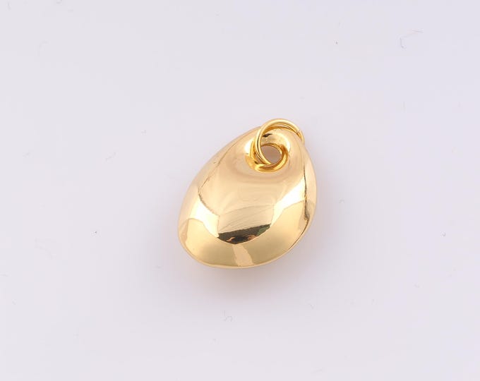 1 pcs Gold Oval Pendant,18K Gold Filled Minimalist Charm,Oval Charms,DIY Bracelet Necklace Jewelry Making Findings Supply
