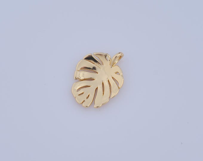 1 pcs Gold Leaf Pendant,18K Gold Filled Leaf Charm,Leaf Charm DIY Bracelet Necklace Jewelry Making Findings Supply