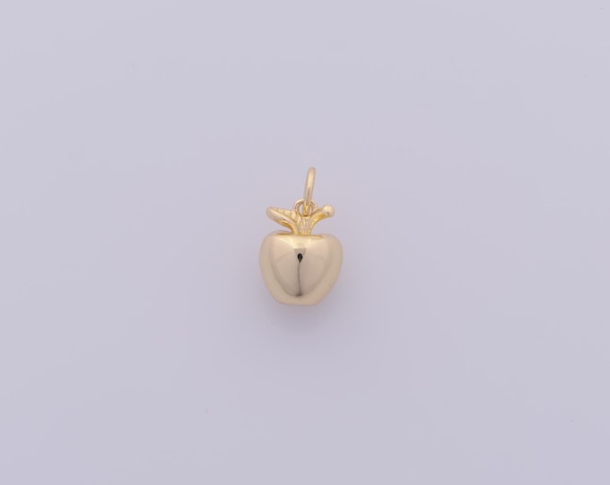 1 pcs Gold Apple Pendant,18K Gold Filled Fruit Charm,Apple Charms DIY Bracelet Necklace Jewelry Making Findings Supply