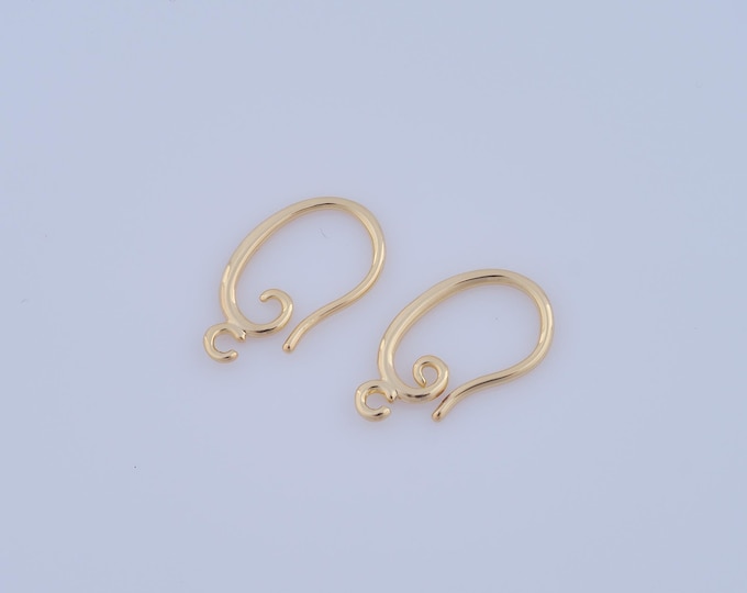 5 pair Gold Earhook Accessories,18K Gold Filled Earring Accessories,Ear Hook for DIY Earrings Jewelry Making Findings Supply