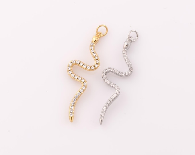 1 pcs Gold Line Pendant,18K Gold Filled CZ Line Charm,Line Charm DIY Bracelet Necklace Jewelry Making Findings Supply