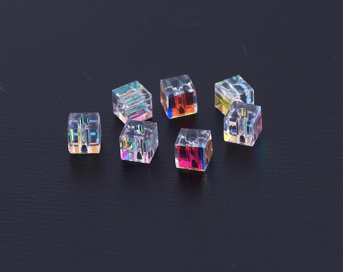 1 pcs Cube Crystal Beads,Austrian Crystal,Made in Austria DIY Bracelet Necklace Jewelry Making Findings Supply