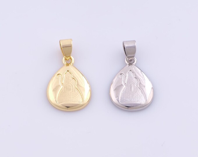 1 pcs Gold Priest Pendant,18K Gold Filled Missionary Charm,Priest Charms DIY Bracelet Necklace Jewelry Making Findings Supply