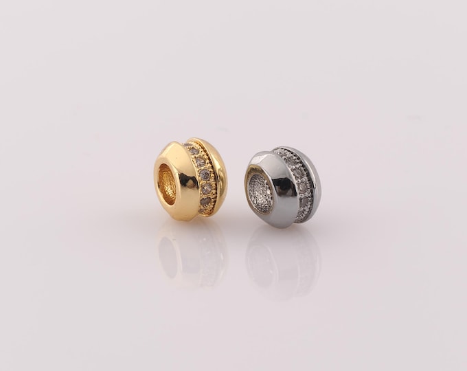 1 pcs 18K Gold Filled Round Tube Spacer Beads,Tube Beads,Round Beads for DIY Jewelry Making Findings Supply