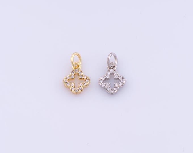 1 pcs Gold CZ Cross Pendant,18K Gold Filled Religious Charm,Christian Charms DIY Bracelet Necklace Jewelry Making Findings Supply