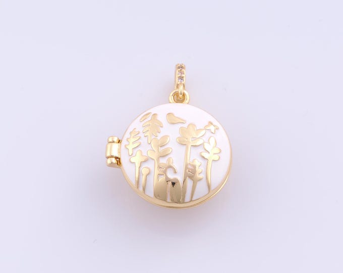 1 pcs Enamel Photo Frame Pendant,18K Gold Filled Photo Frame Charm,Photo Frame Charms DIY Bracelet Necklace Jewelry Making Findings Supply