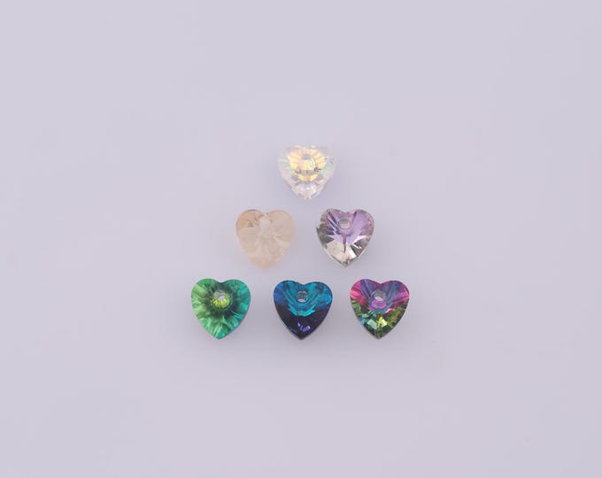 1 pcs Heart Crystal Pendant,Crystal AB Charms,Austrian Crystal,Made in Austria DIY Bracelet Necklace Jewelry Making Findings Supply