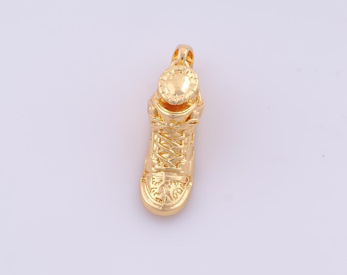 1 pcs Gold Sneaker Pendant,18K Gold Filled Sneaker Charm,Sneaker Charms DIY Bracelet Necklace Jewelry Making Findings Supply