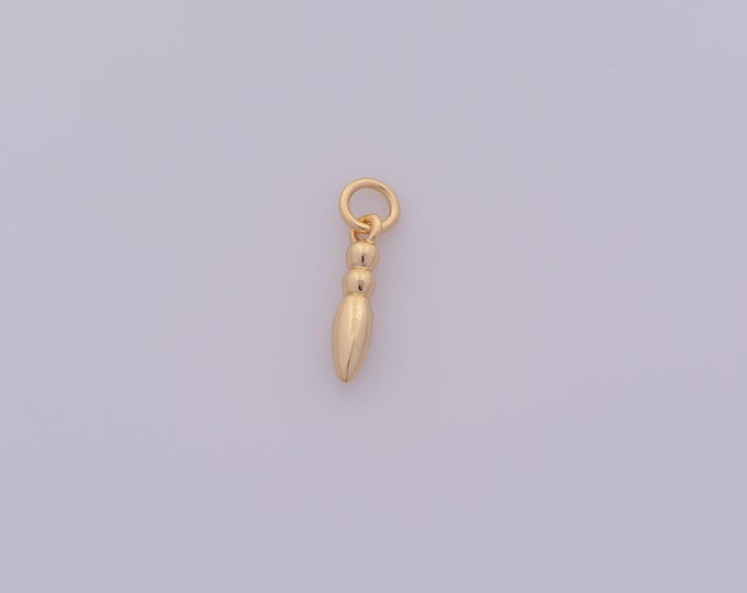 1pcs Gold Writing Brush Pendant,18K Gold Filled Writing Brush Charm,Writing Brush Charms DIY Bracelet Necklace Jewelry Making Finding Supply