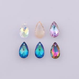 1 pcs Pear Crystal Pendant,Crystal AB Charms,Austrian Crystal,Made in Austria DIY Bracelet Necklace Jewelry Making Findings Supply