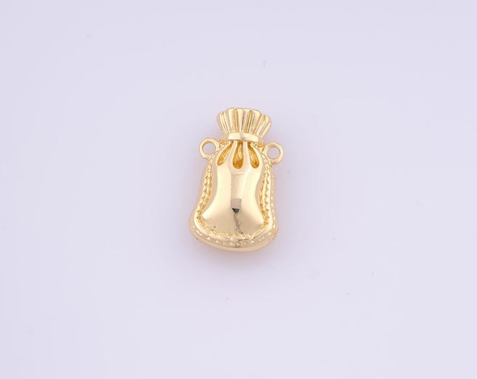 1 pcs Gold Lucky Bag Pendant,18K Gold Filled Lucky Bag Charm,Lucky Bag Charms DIY Bracelet Necklace Jewelry Making Findings Supply