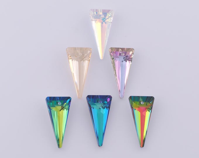 1 pcs Spike Crystal Pendant,Crystal AB Charms,Austrian Crystal,Made in Austria DIY Bracelet Necklace Jewelry Making Findings Supply