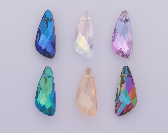 1 pcs Wing Crystal Pendant,Crystal AB Charms,Austrian Crystal,Made in Austria DIY Bracelet Necklace Jewelry Making Findings Supply