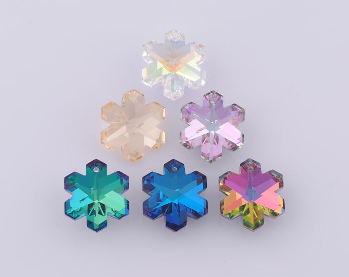 1 pcs Snowflake Crystal Pendant,Crystal AB Charms,Austrian Crystal,Made in Austria DIY Bracelet Necklace Jewelry Making Findings Supply