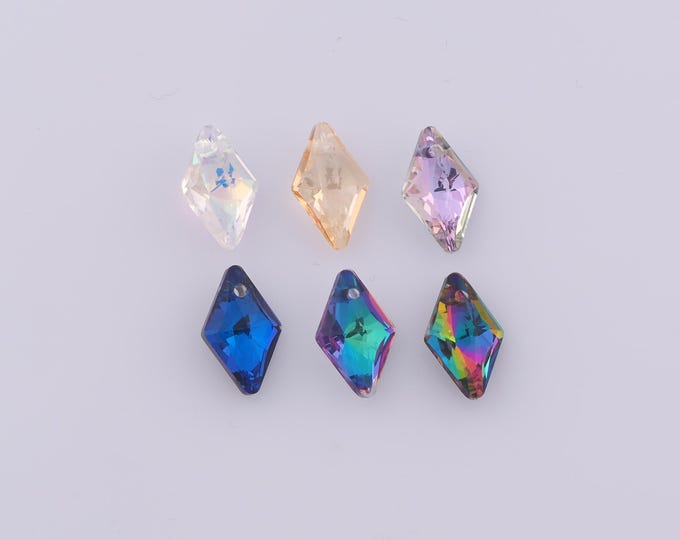 1 pcs Rhombus Crystal Pendant,Crystal AB Charms,Austrian Crystal,Made in Austria DIY Bracelet Necklace Jewelry Making Findings Supply