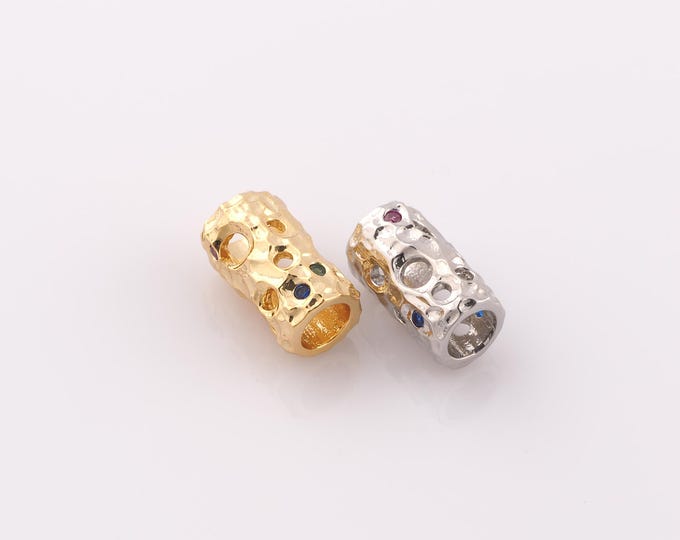 1 pcs 18K Gold Filled Round Tube Spacer Beads,Tube Beads,Round Beads for DIY Jewelry Making Findings Supply