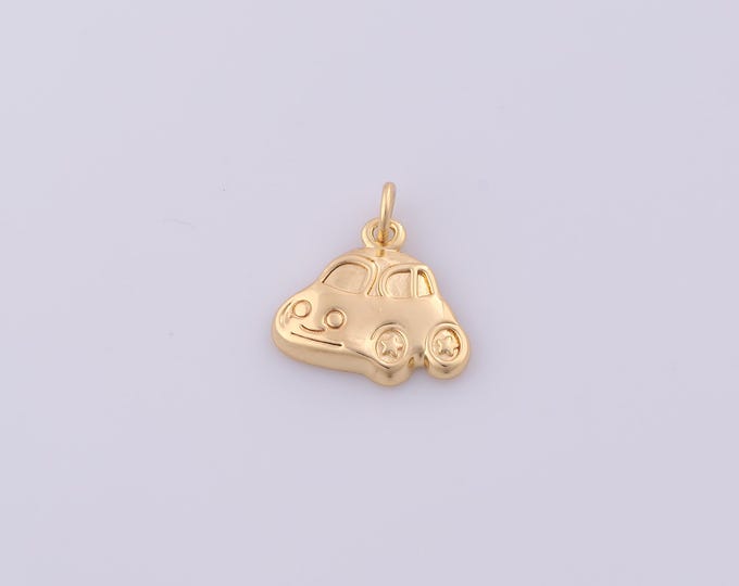 1 pcs Gold Car Pendant,18K Gold Filled Star Charm,Car Charms DIY Bracelet Necklace Jewelry Making Findings Supply