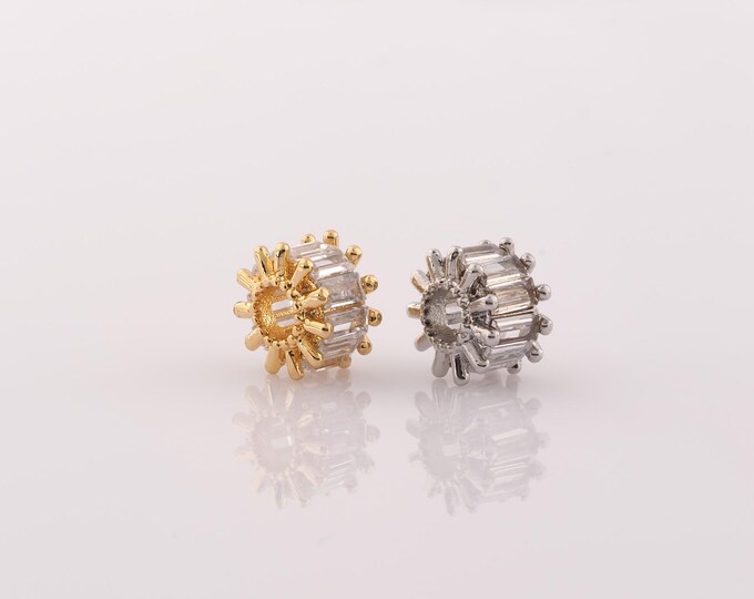 1 pcs 18K Gold Filled Round Tube Spacer Beads,Tube Beads,Round Beads for DIY Jewelry Making Findings Supply