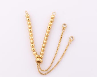 1 Meter 1 Str Gold Stretch Chain, 18K Gold Filled Semi Finished Chain, Specialty Chains, DIY Jewelry Making Supplies