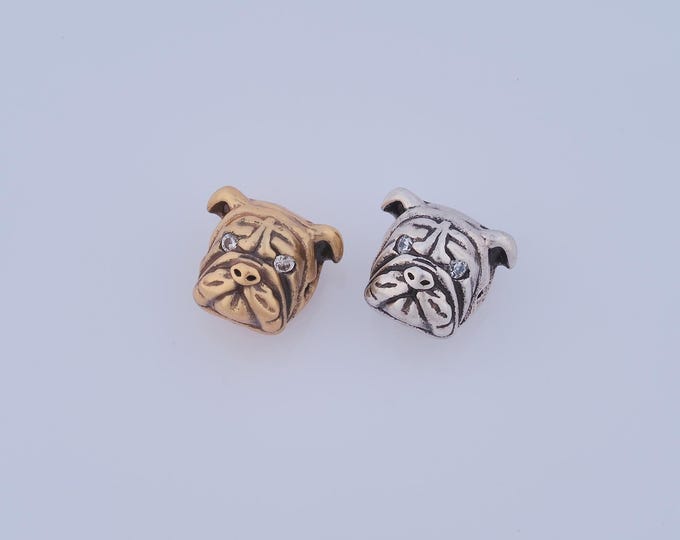 1 pcs 18K Gold Filled Dog Spacer Beads,Dog Beads,Dog Beads for DIY Jewelry Making Findings Supply
