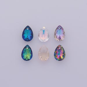 1 pcs Pear Crystal Pendant,Crystal AB Charms,Austrian Crystal,Made in Austria DIY Bracelet Necklace Jewelry Making Findings Supply