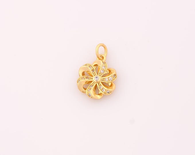1 pcs Gold Hot Wheels Pendant,18K Gold Filled Hot Wheels Charm,CZ Hot Wheels Charms DIY Bracelet Necklace Jewelry Making Findings Supply