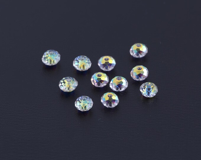 10 pcs Abacus Beads Crystal Beads,Austrian Crystal,Made in Austria DIY Bracelet Necklace Jewelry Making Findings Supply