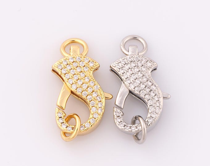 1 pcs Gold Lobster Clasp,18K Gold Filled Lobster Clasp,Lobster Clasp for DIY Bracelet Necklace Jewelry Making Findings Supply